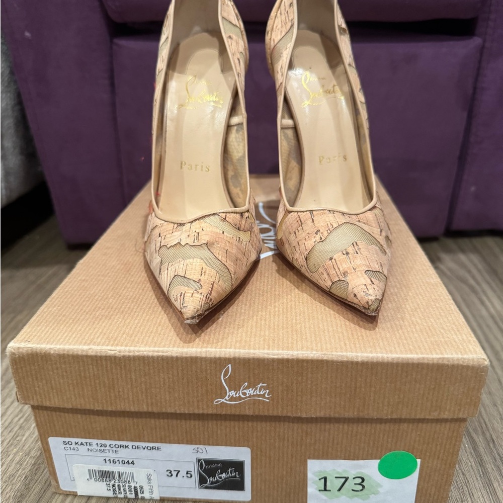 Christian Louboutin Beige Cork Heels